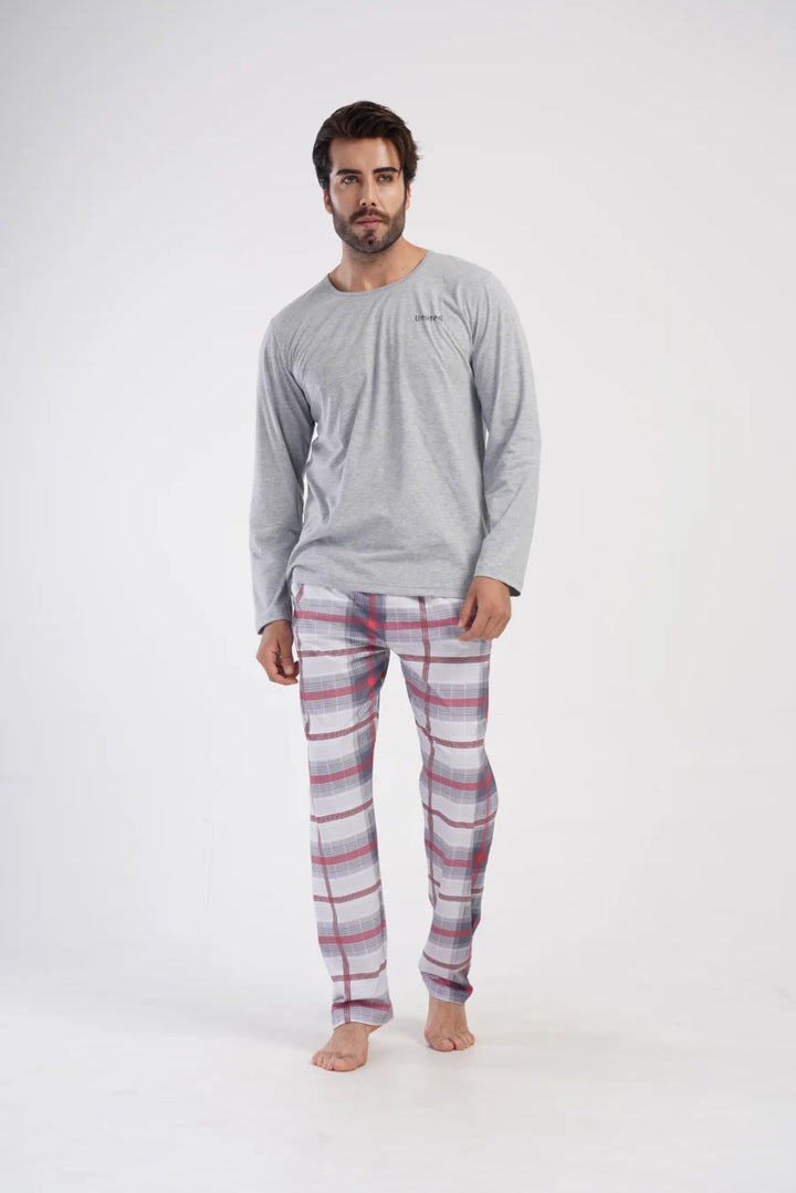 Piżama Męska Vienetta Limited, Szary, r. M-XXL