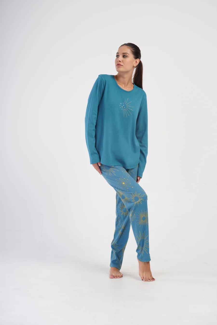 Piżama Damska Vienetta Light, Niebieski, r. 1XL-4XL