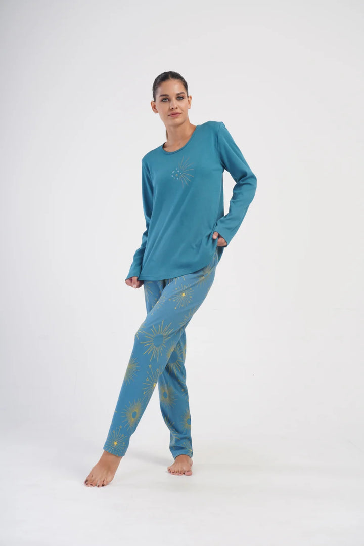 Piżama Damska Vienetta Light, Niebieski, r. 1XL-4XL