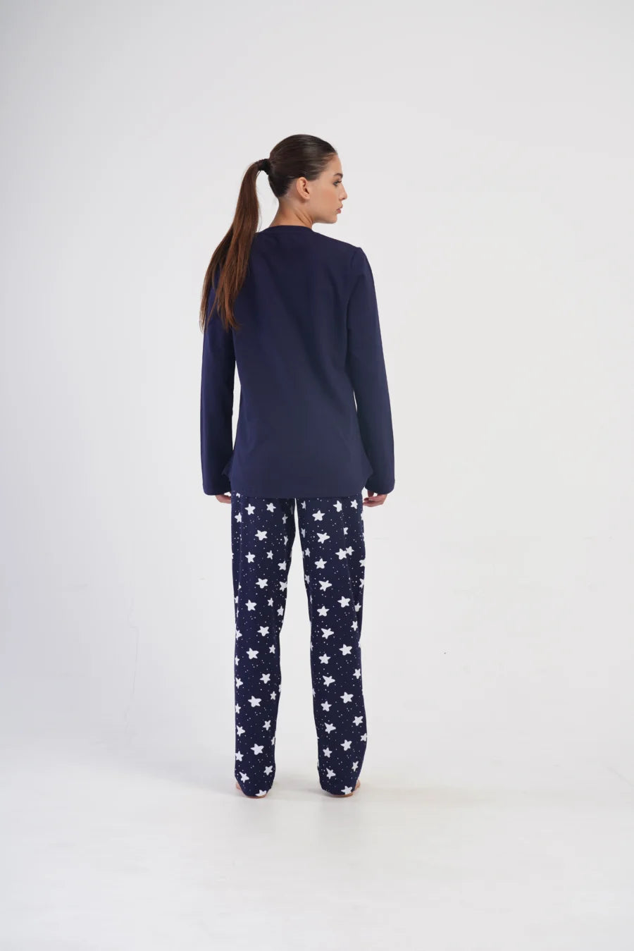 Piżama Damska Vienetta Star Rain, Granatowy, r. 1XL-4XL