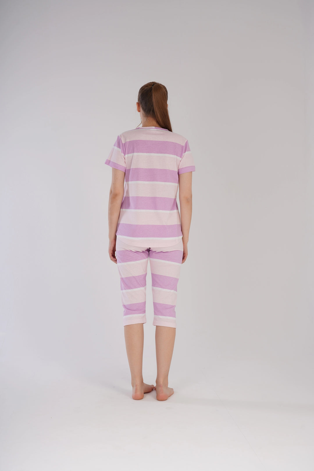 Piżama Damska Vienetta Lily Passion, różowo-fioletowa, r. M-XXL