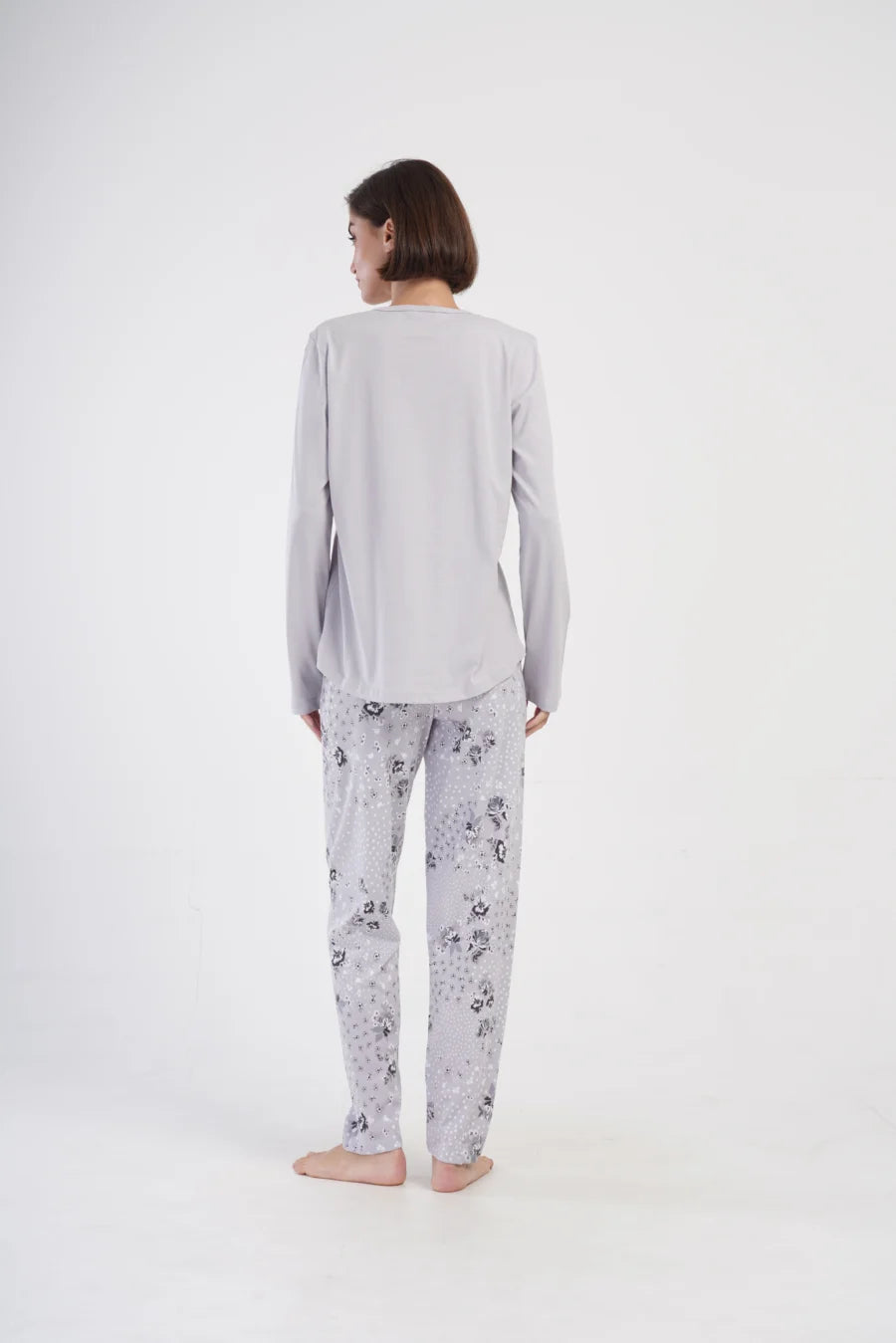 Piżama Damska Vienetta Mood, Szary, r. 1XL-4XL