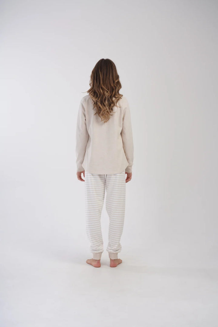 Piżama Damska Vienetta ocieplana Dreamy Beige, Beżowy, r. 1XL-4XL