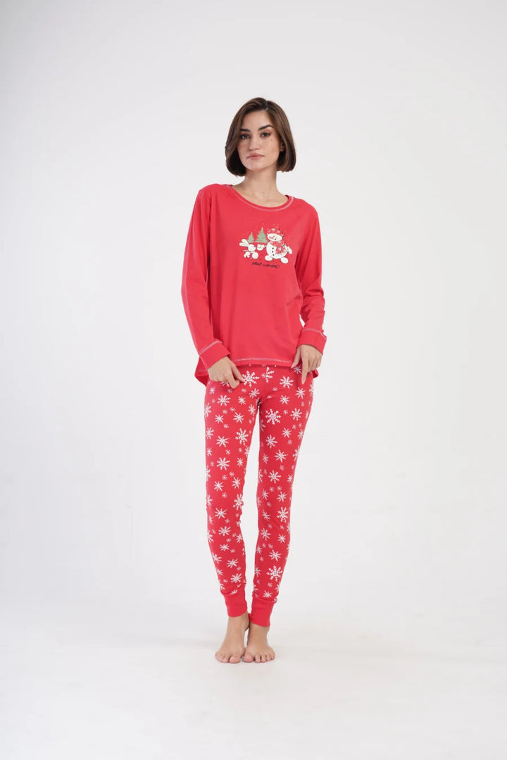 Piżama Damska Vienetta Dreams, Czerwony, r. S-XL