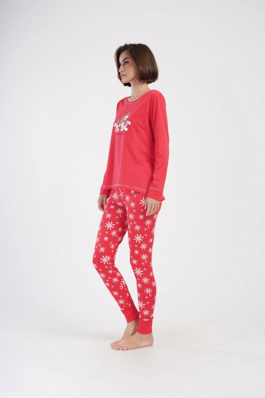 Piżama Damska Vienetta Dreams, Czerwony, r. S-XL