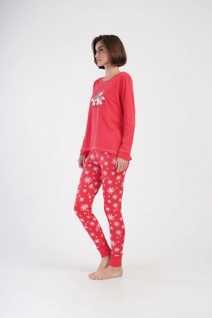 Piżama Damska Vienetta Dreams, Czerwony, r. S-XL