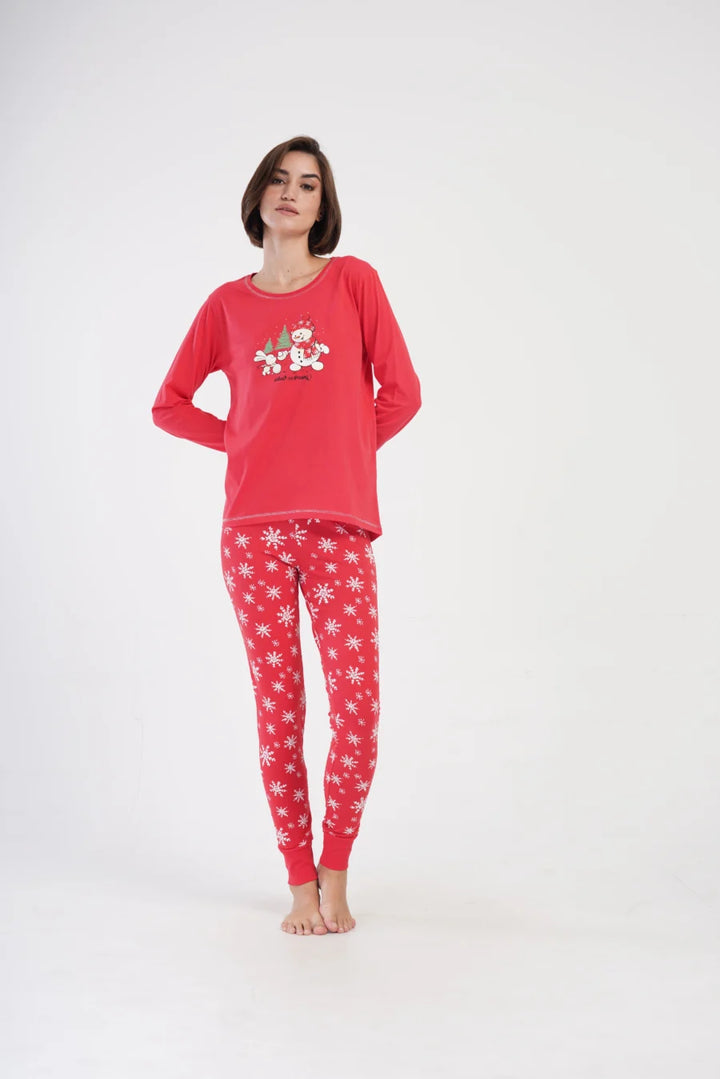 Piżama Damska Vienetta Dreams, Czerwony, r. S-XL