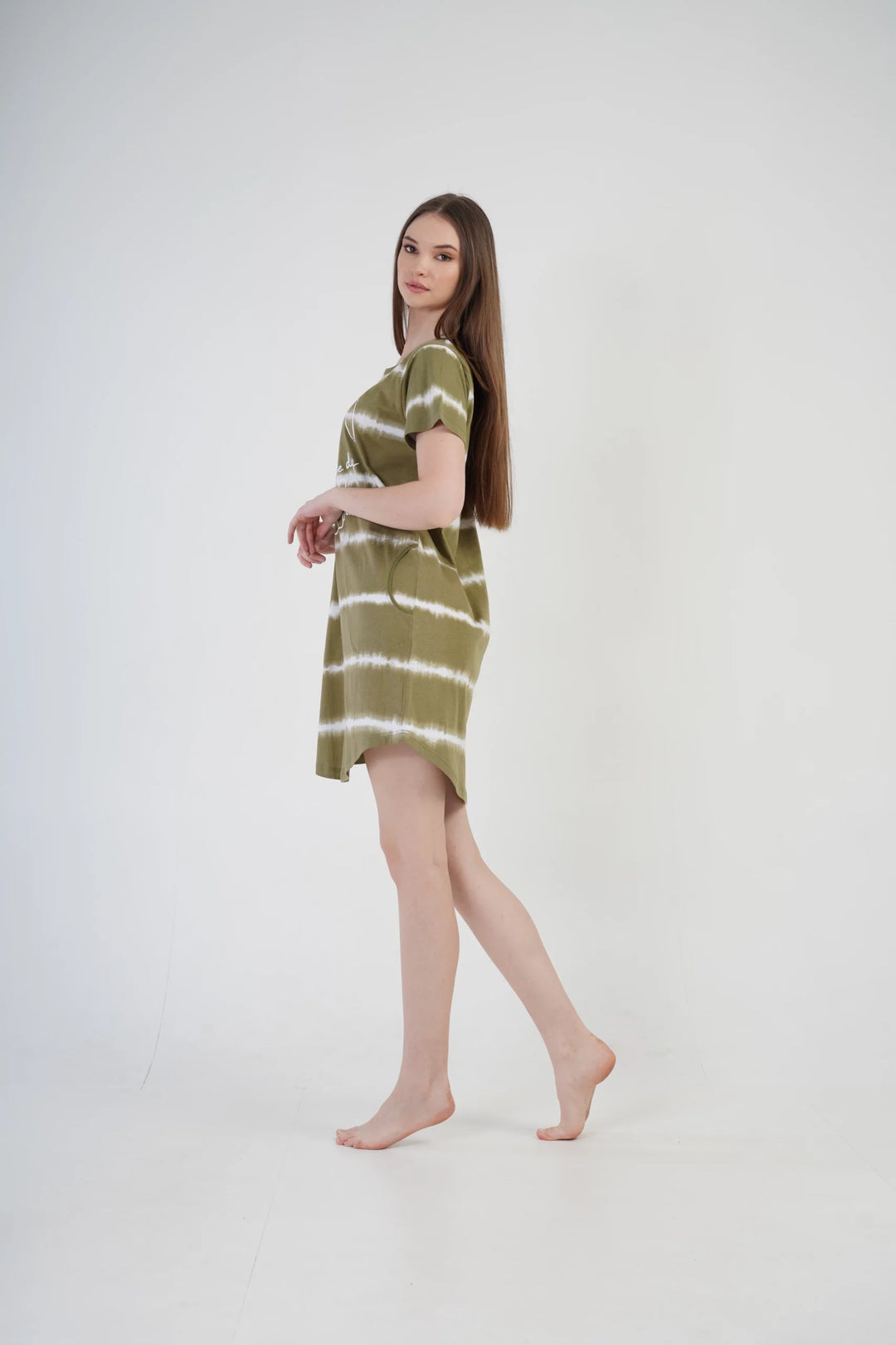 Koszula Nocna Vienetta Sleep Comfort, zielona, r. S-XL