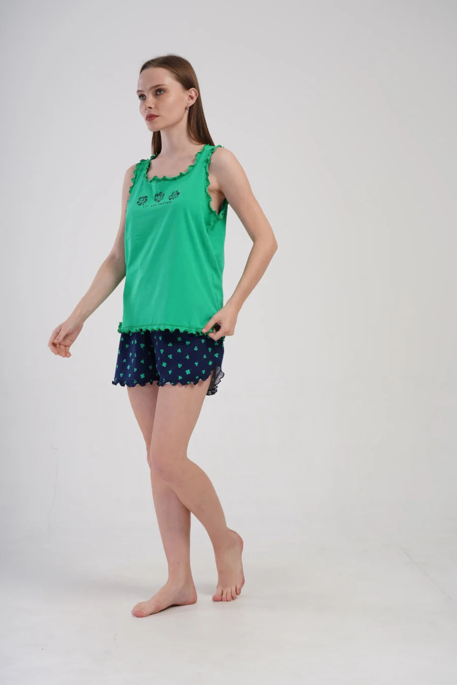 Piżama Damska Vienetta You Are Enough, Zielony, 1XL-4XL