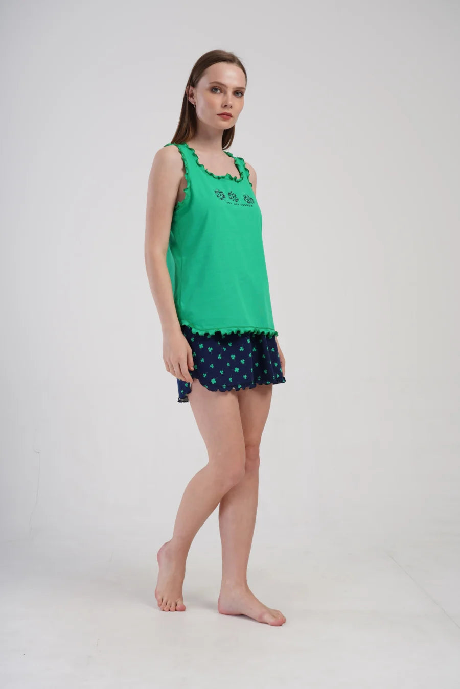 Piżama Damska Vienetta You Are Enough, Zielony, 1XL-4XL