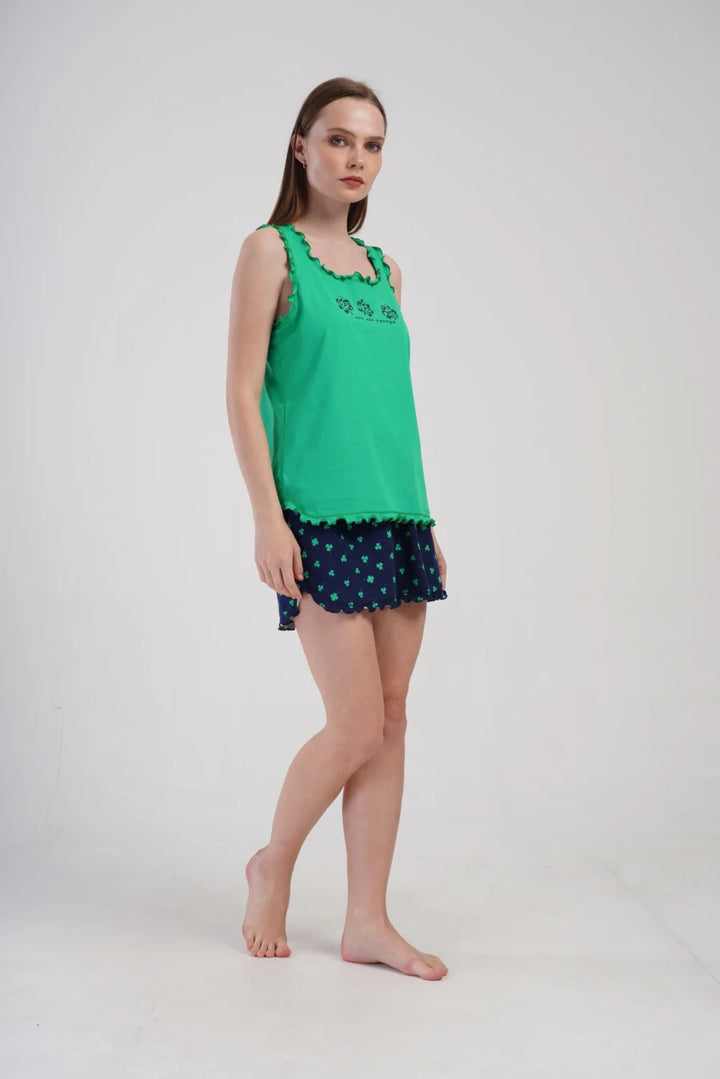 Piżama Damska Vienetta You Are Enough, Zielony, 1XL-4XL