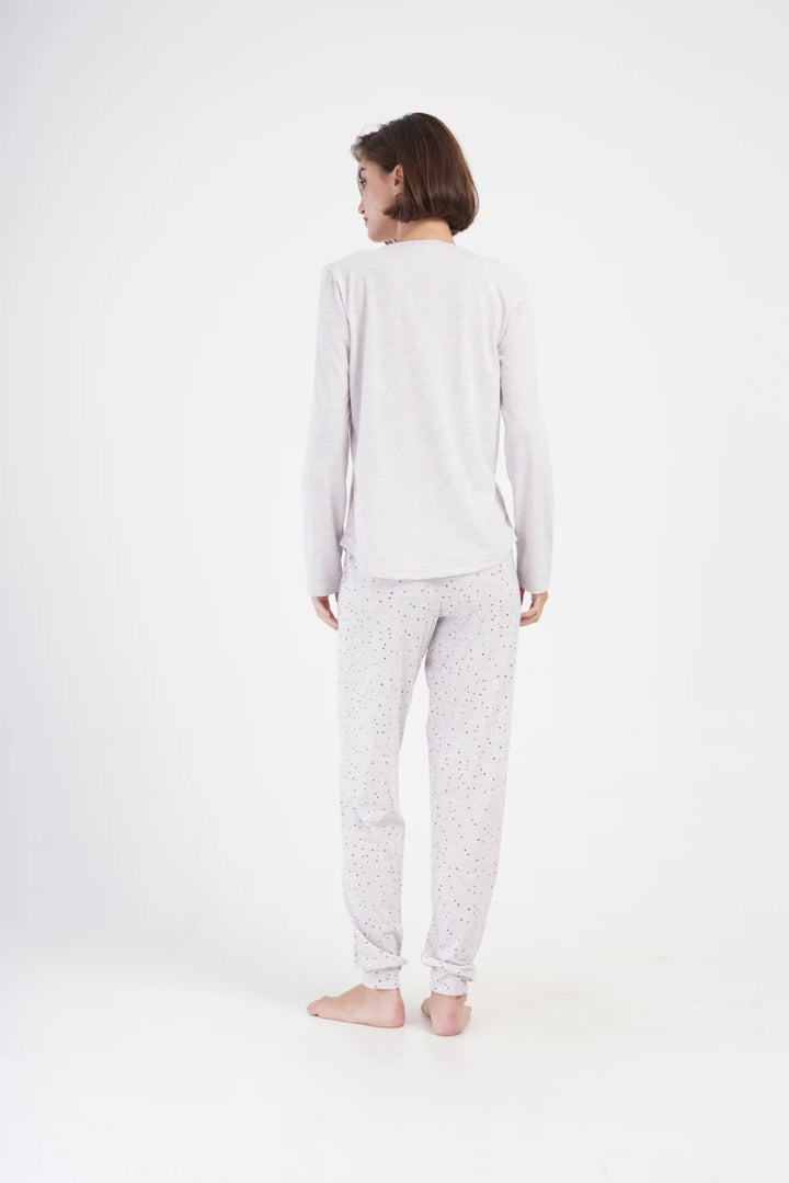 Piżama Damska Vienetta Sun and Moon, Szary, r. M-XXL