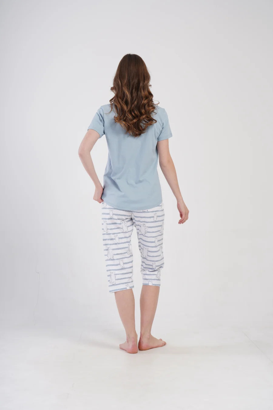 Piżama Damska Vienetta Cute Bears, Niebieski, r. M-XXL