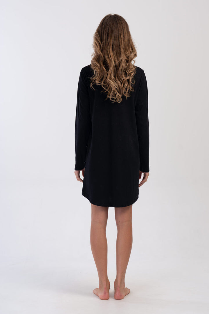 Koszula Nocna Vienetta Be Kind, Czarny, r. 5XL-7XL