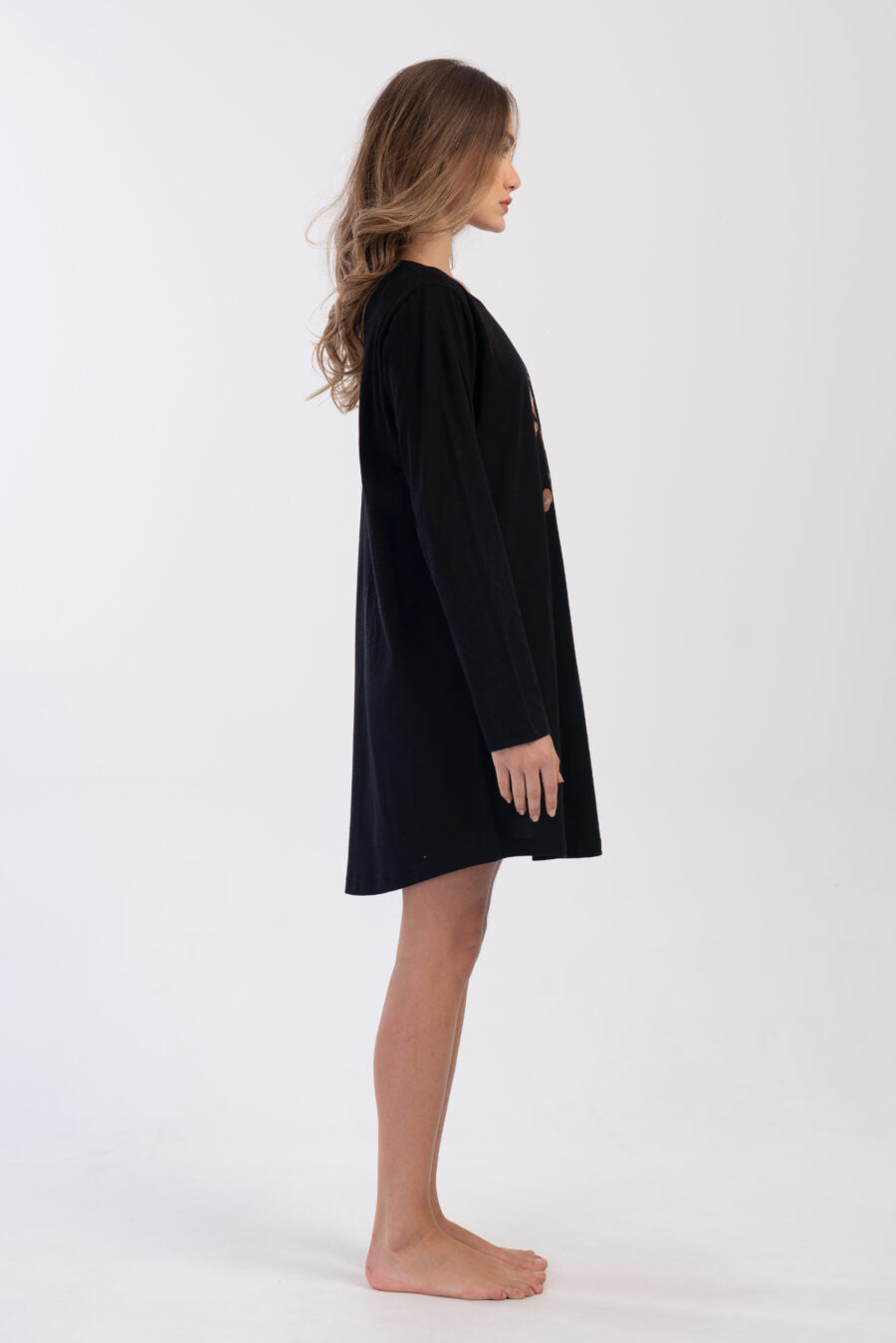 Koszula Nocna Vienetta Be Kind, Czarny, r. 5XL-7XL