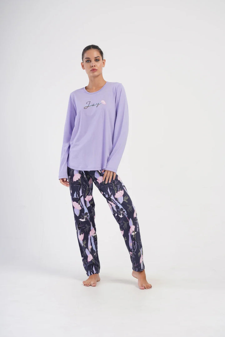 Piżama Damska Vienetta Joy, Fioletowy, r. 5XL-7XL