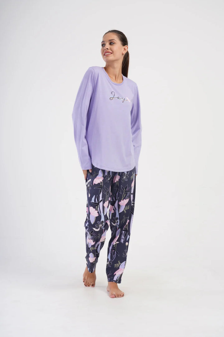 Piżama Damska Vienetta Joy, Fioletowy, r. 5XL-7XL