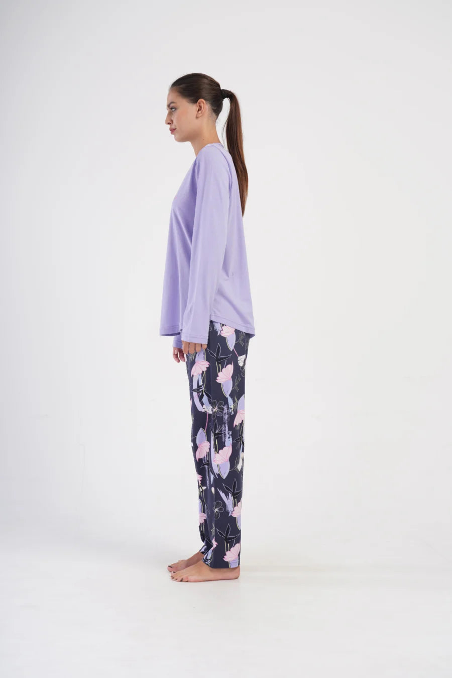 Piżama Damska Vienetta Joy, Fioletowy, r. 5XL-7XL