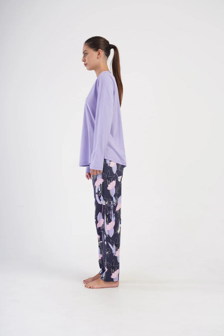 Piżama Damska Vienetta Joy, Fioletowy, r. 5XL-7XL