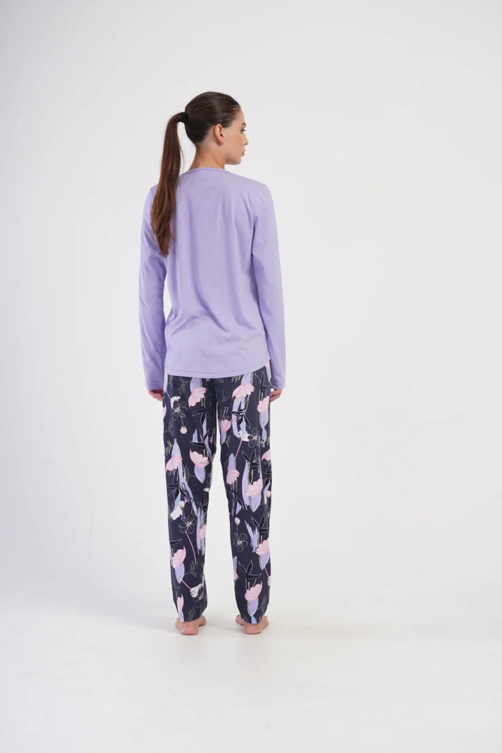 Piżama Damska Vienetta Joy, Fioletowy, r. 5XL-7XL