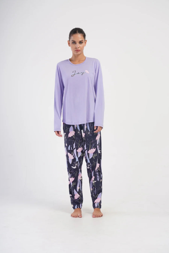 Piżama Damska Vienetta Joy, Fioletowy, r. 5XL-7XL