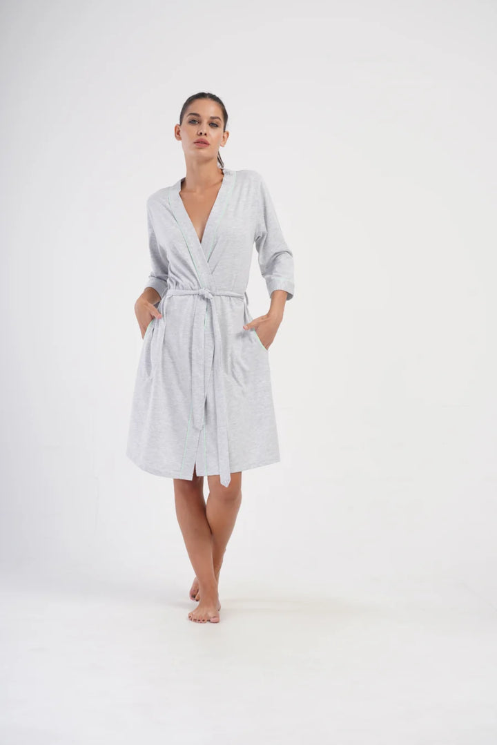 Szlafrok damski Greenbloom, Szary, r. L-XL