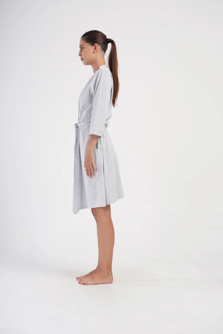 Szlafrok damski Greenbloom, Szary, r. L-XL