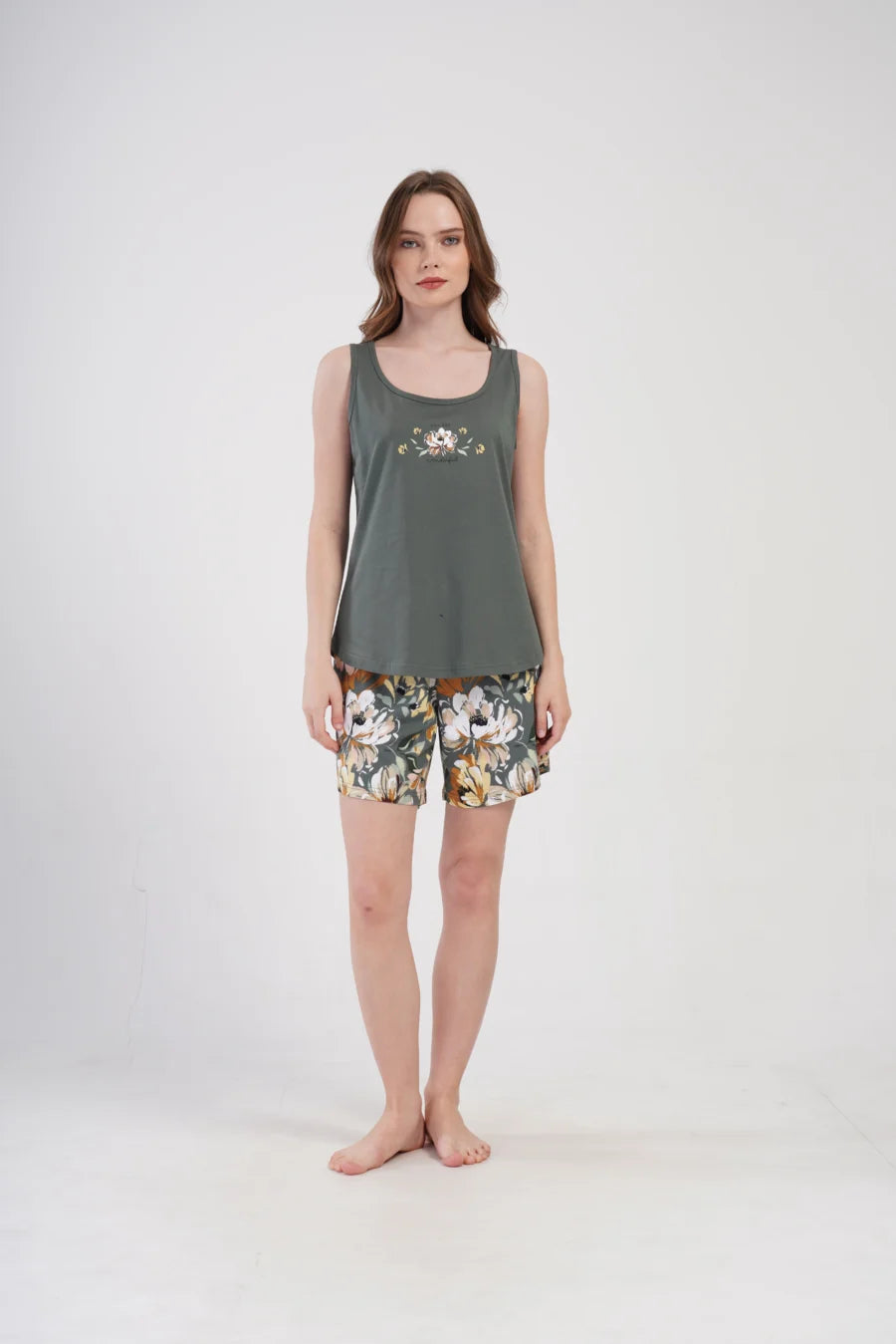 Piżama Damska Vienetta Wonderful, Zielony, 1XL-4XL