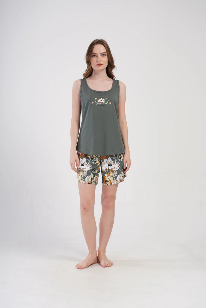 Piżama Damska Vienetta Wonderful, Zielony, 1XL-4XL