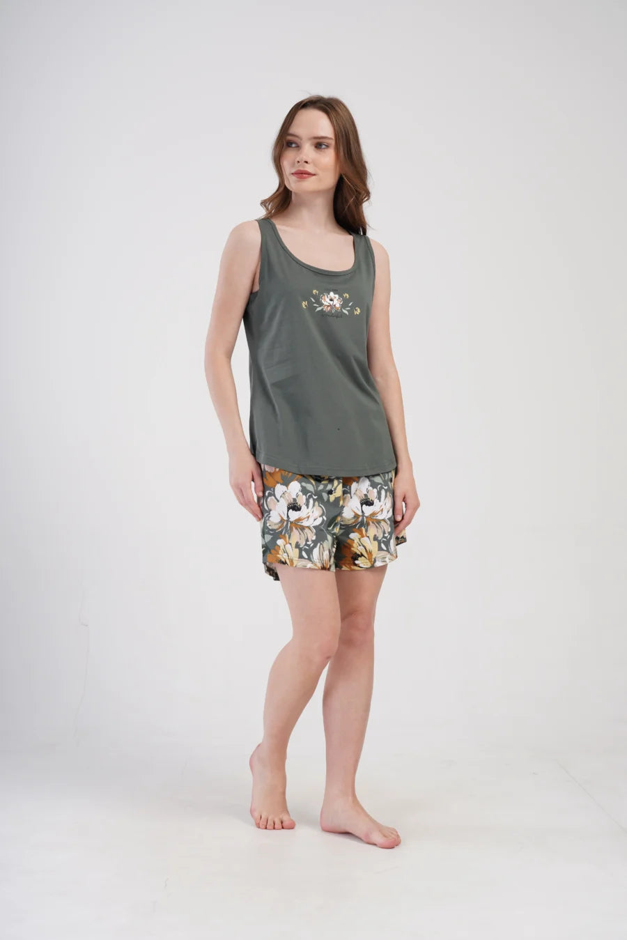 Piżama Damska Vienetta Wonderful, Zielony, 1XL-4XL