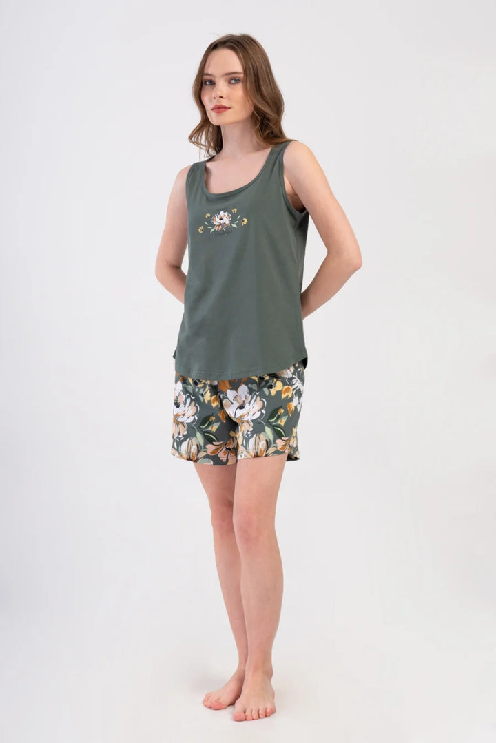 Piżama Damska Vienetta Wonderful, Zielony, 1XL-4XL