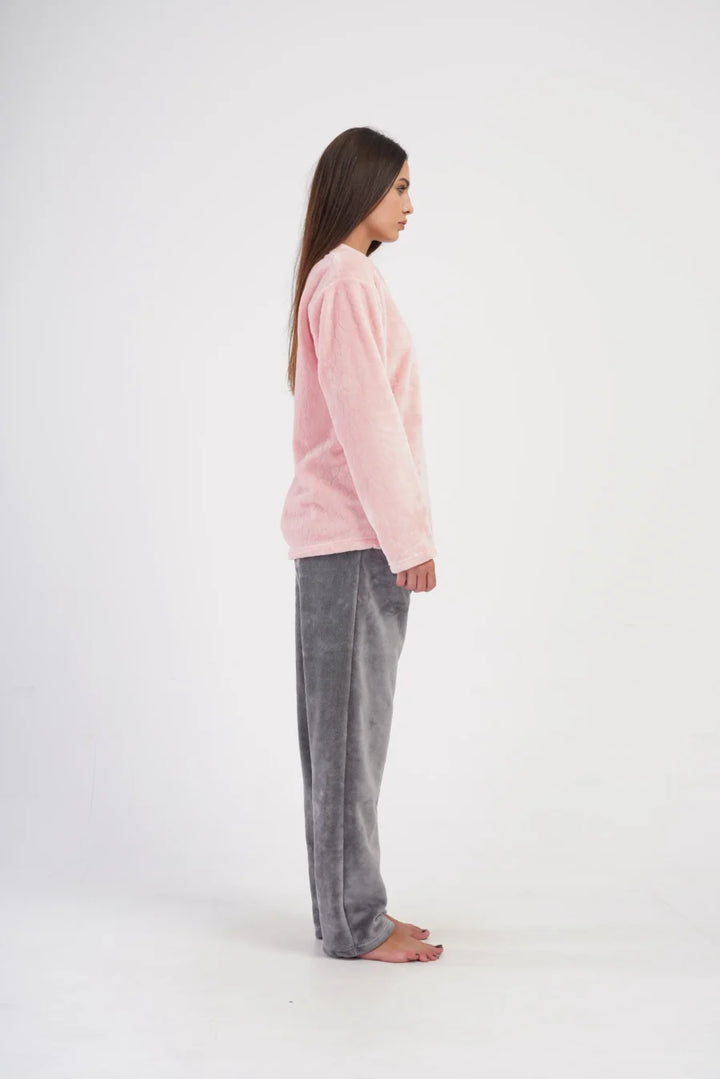 Piżama Damska Softowa Vienetta Cozy Glow, Różowy, r. S-XL