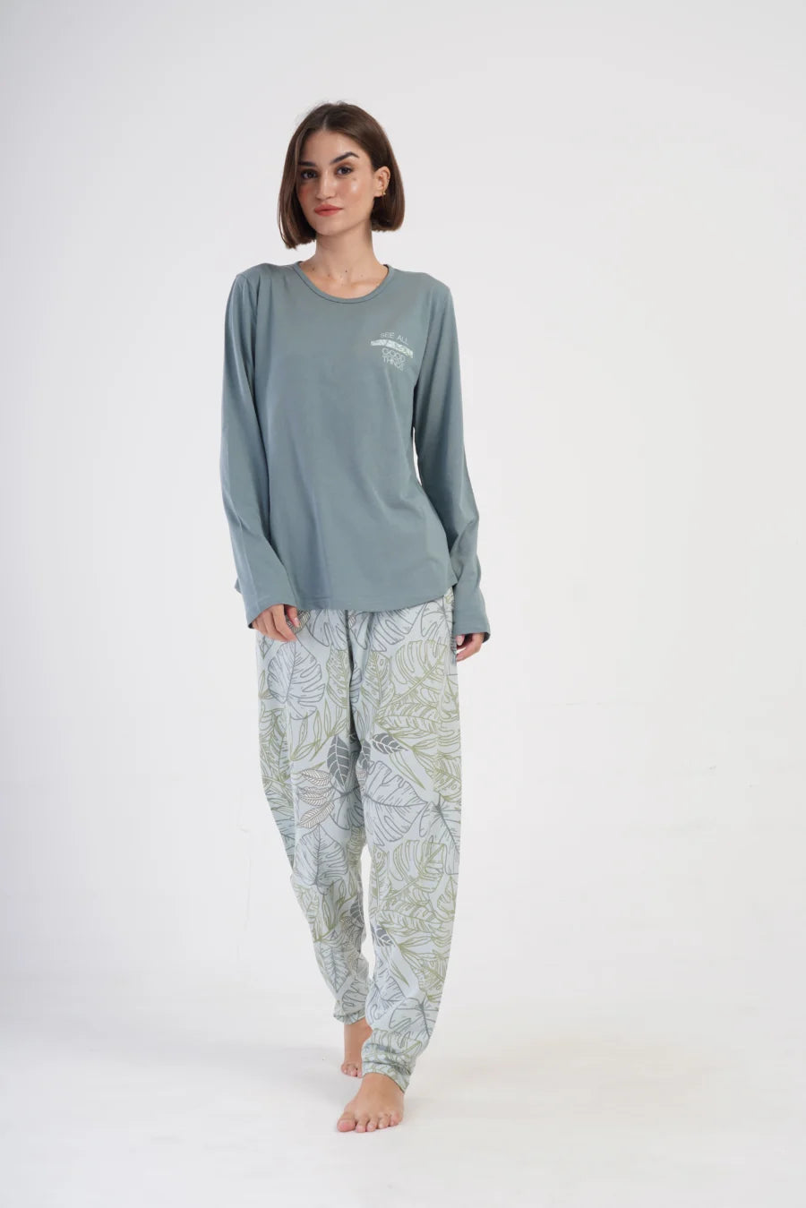 Piżama Damska Vienetta Good Thing, Zielony, r. 1XL-4XL