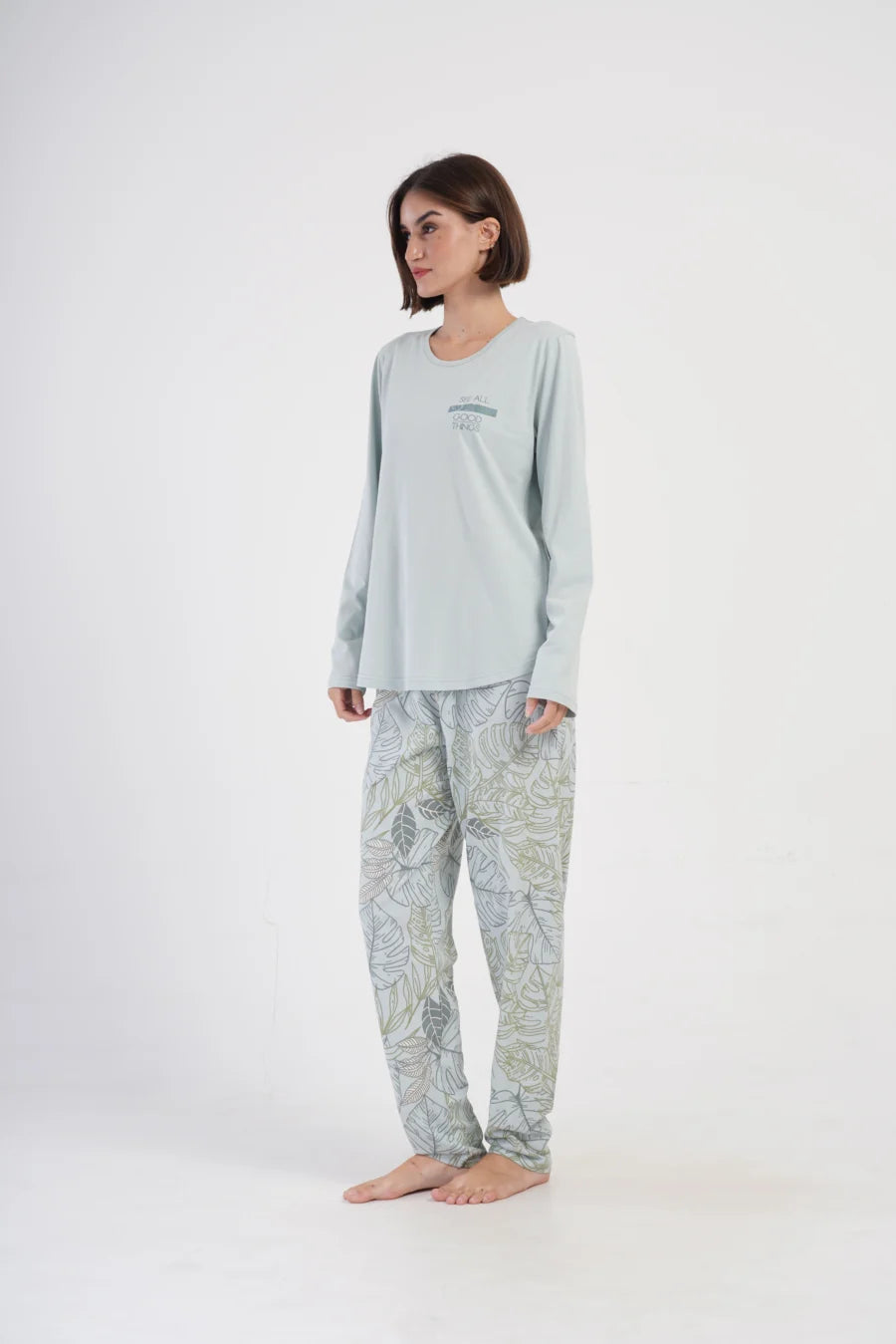 Piżama Damska Vienetta Good Thing, Miętowy, r. 1XL-4XL