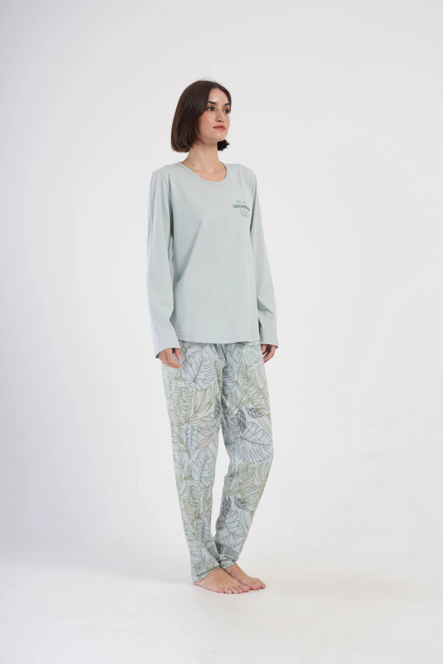 Piżama Damska Vienetta Good Thing, Miętowy, r. 1XL-4XL