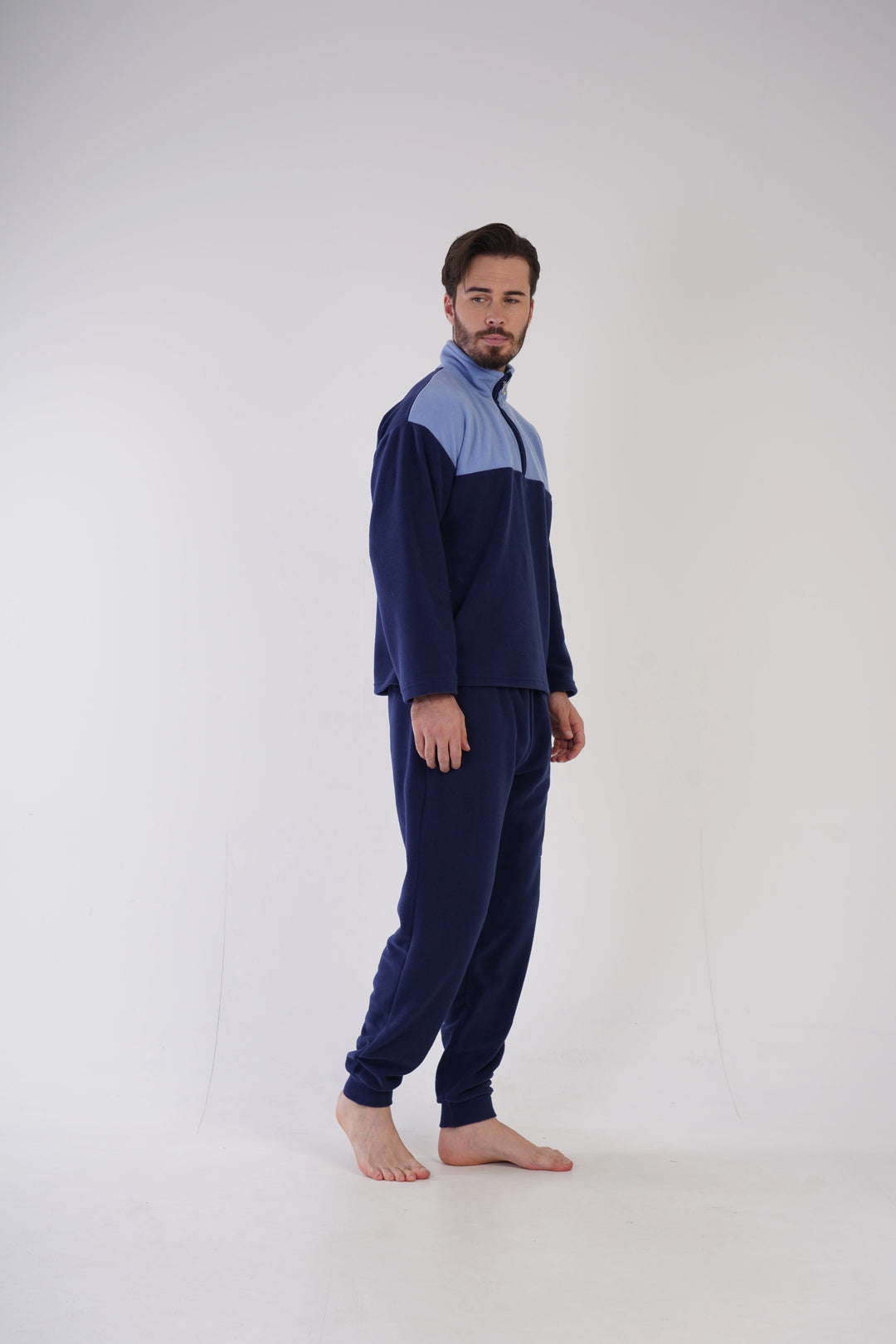 Piżama Męska polarowa Vienetta Look Forward, granatowy, r. M-XXL