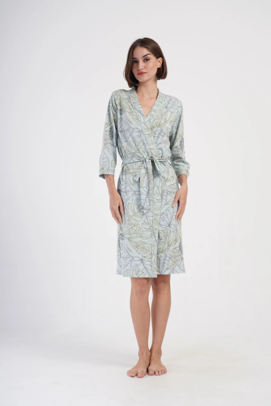 Szlafrok damski Vienetta Forest, Zielony, r. M-XXL