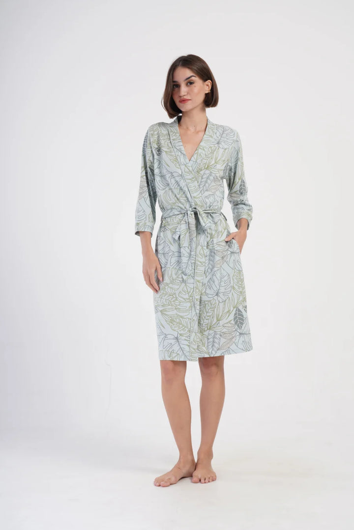 Szlafrok damski Vienetta Forest, Zielony, r. M-XXL