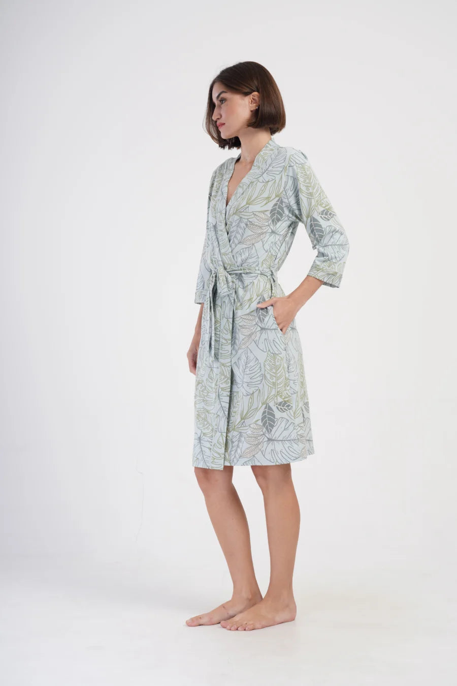 Szlafrok damski Vienetta Forest, Zielony, r. M-XXL