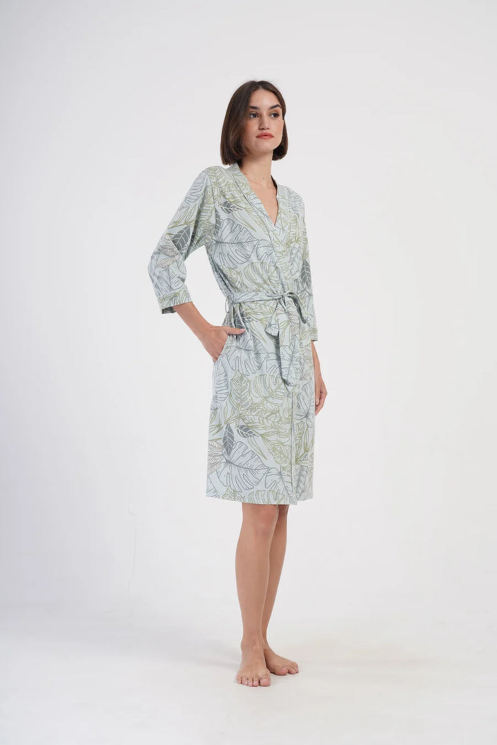 Szlafrok damski Vienetta Forest, Zielony, r. M-XXL