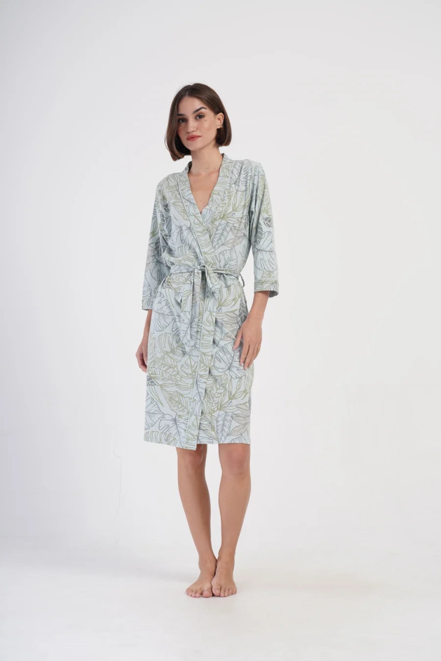 Szlafrok damski Vienetta Forest, Zielony, r. M-XXL
