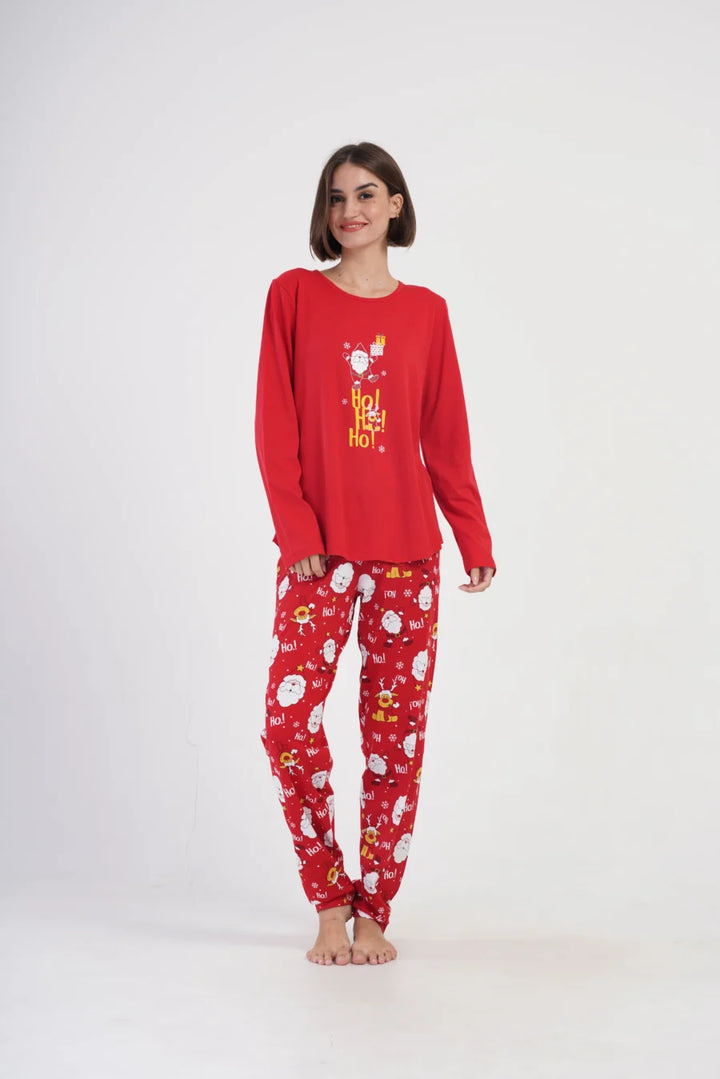 Piżama Damska Vienetta Santa, Czerwony, r. 1XL-4XL