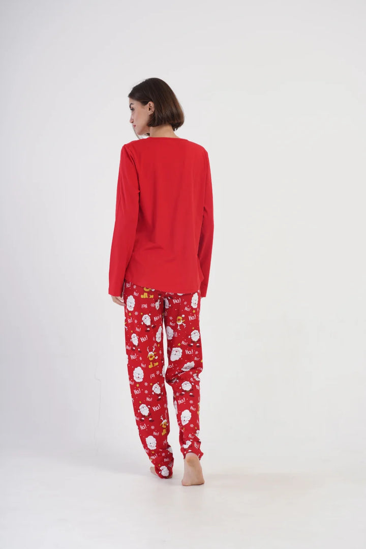 Piżama Damska Vienetta Santa, Czerwony, r. 1XL-4XL