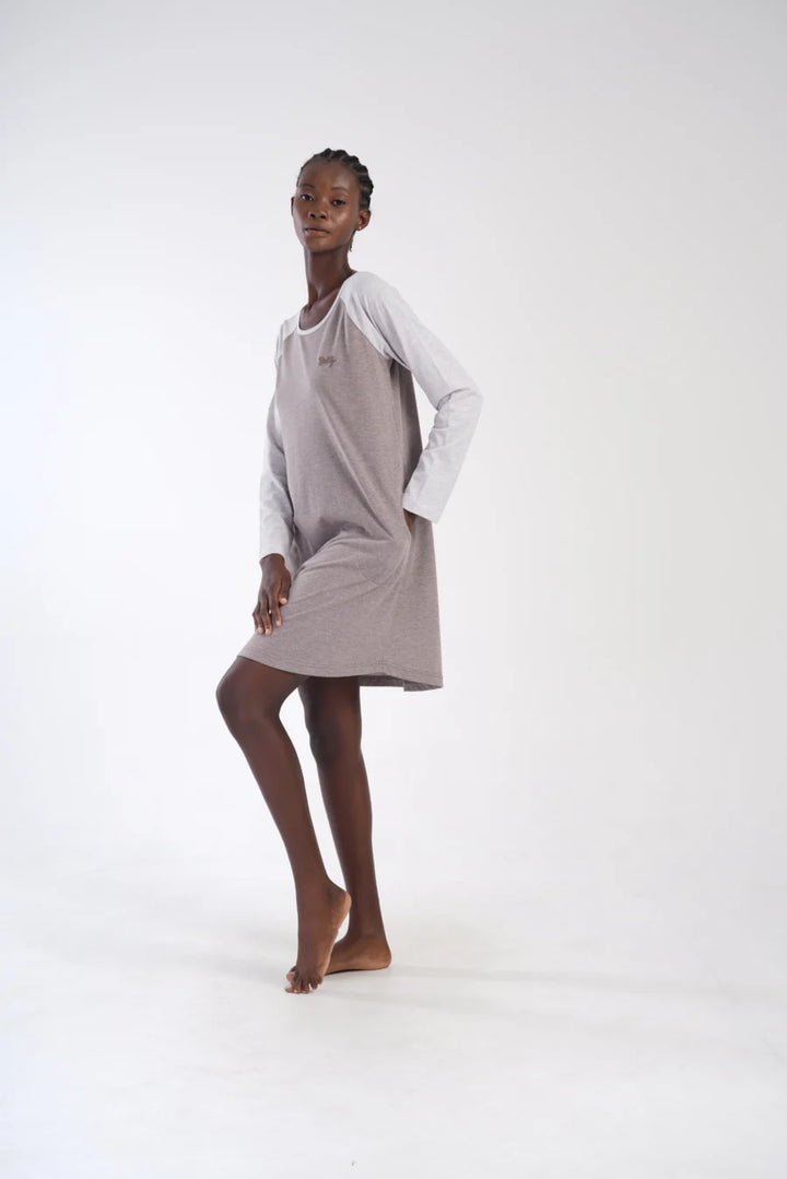 Koszula Nocna Damska Vienetta, Elegance, Beżowy, r. S - XL