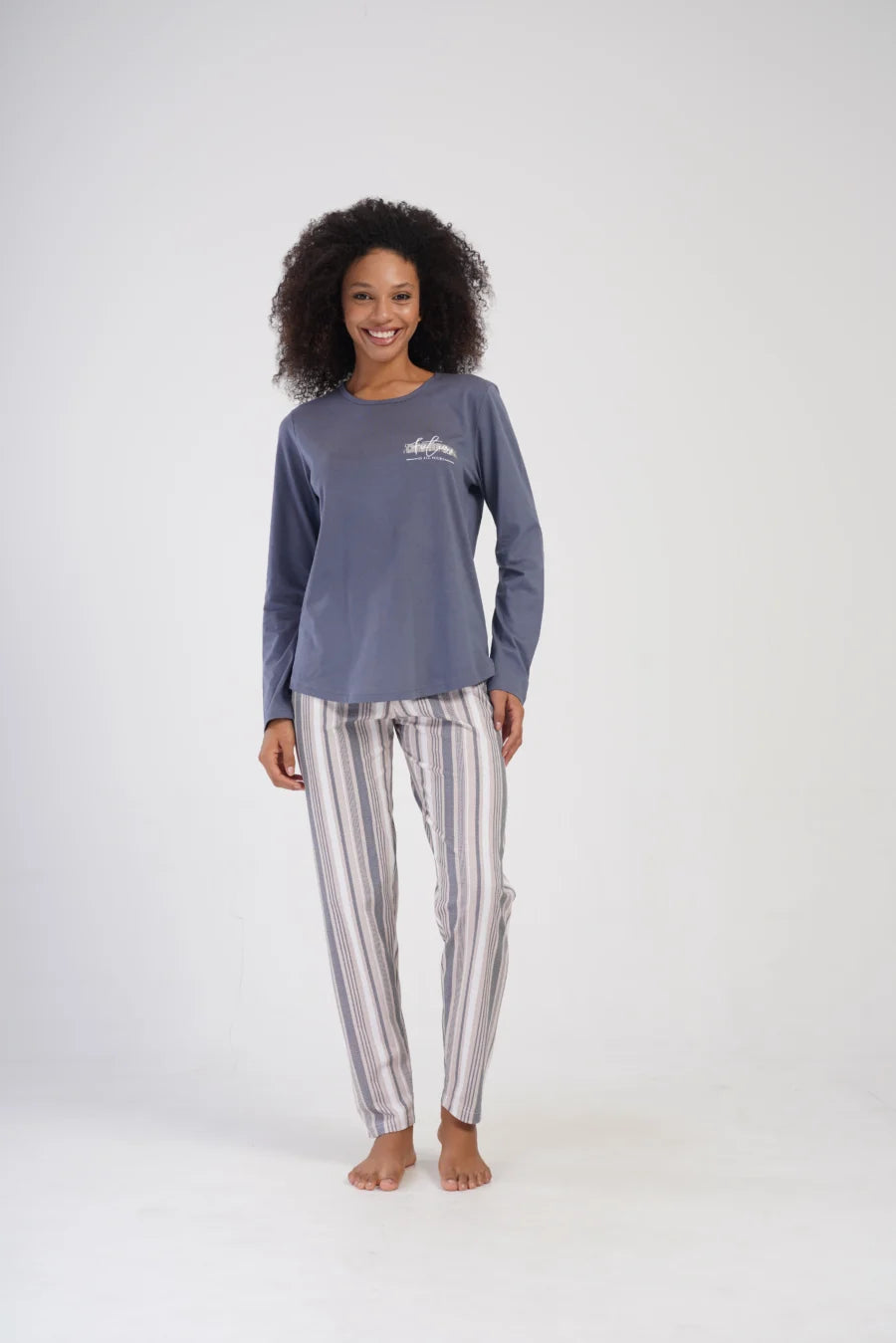 Piżama Damska Vienetta All Yours, Niebieski, r. 1XL-4XL