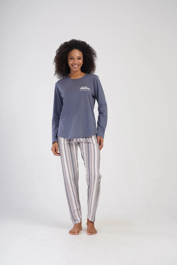 Piżama Damska Vienetta All Yours, Niebieski, r. 1XL-4XL