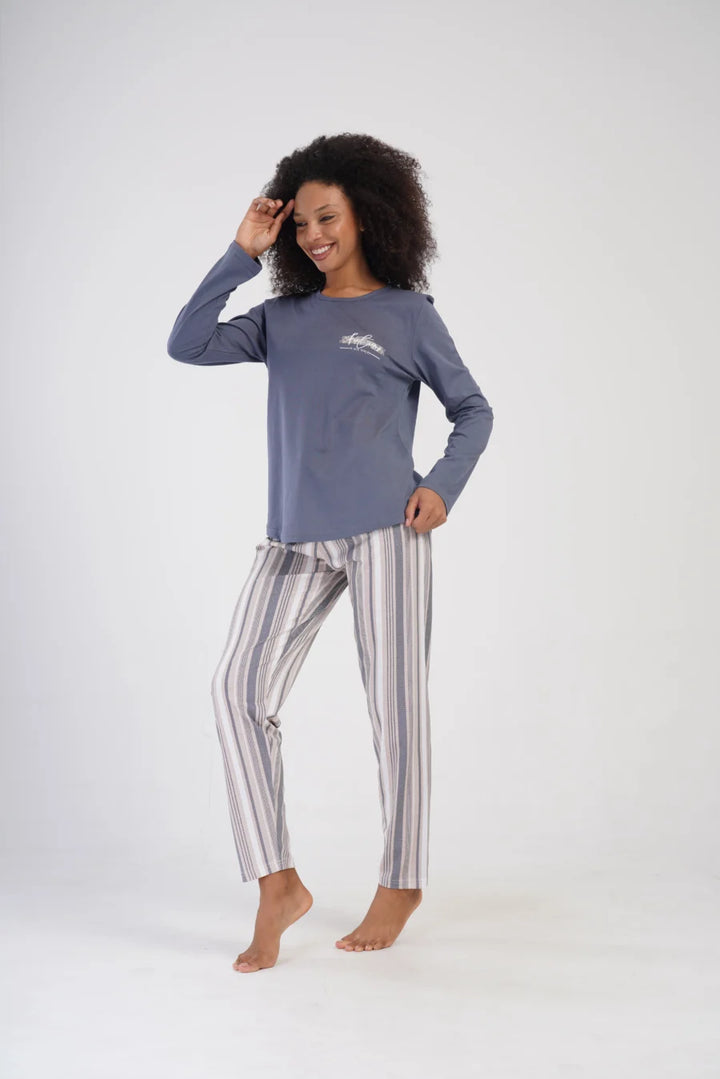 Piżama Damska Vienetta All Yours, Niebieski, r. 1XL-4XL