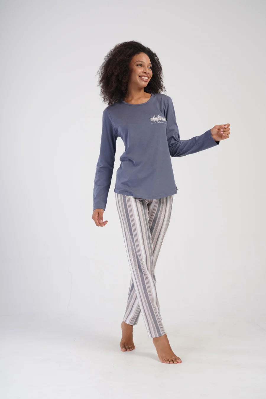 Piżama Damska Vienetta All Yours, Niebieski, r. 1XL-4XL