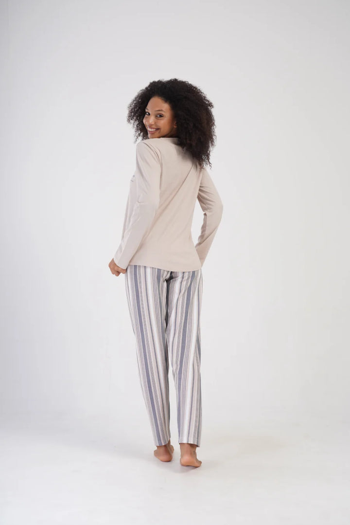 Piżama Damska Vienetta All Yours, Beżowy, r. 1XL-4XL