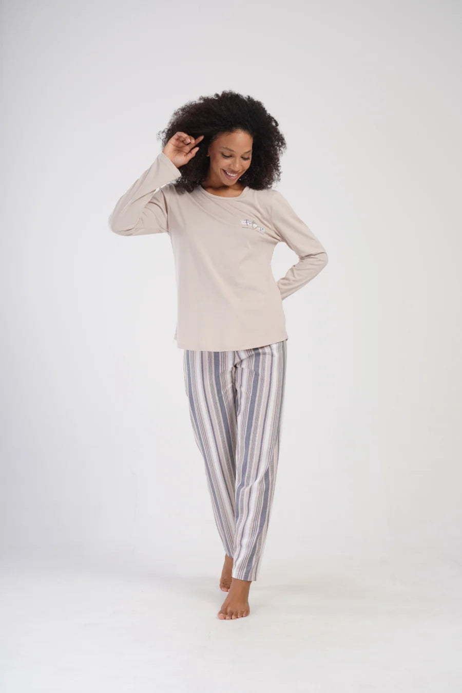 Piżama Damska Vienetta All Yours, Beżowy, r. 1XL-4XL